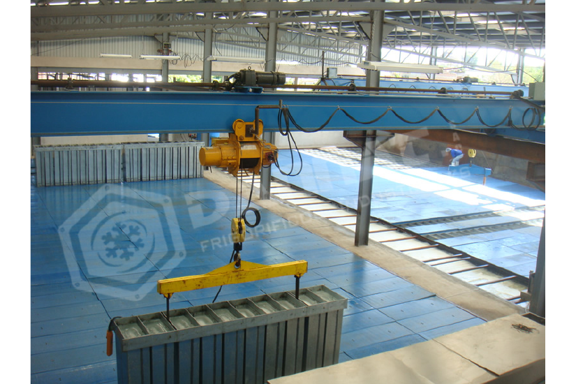 Montaje de planta de hielo en barras